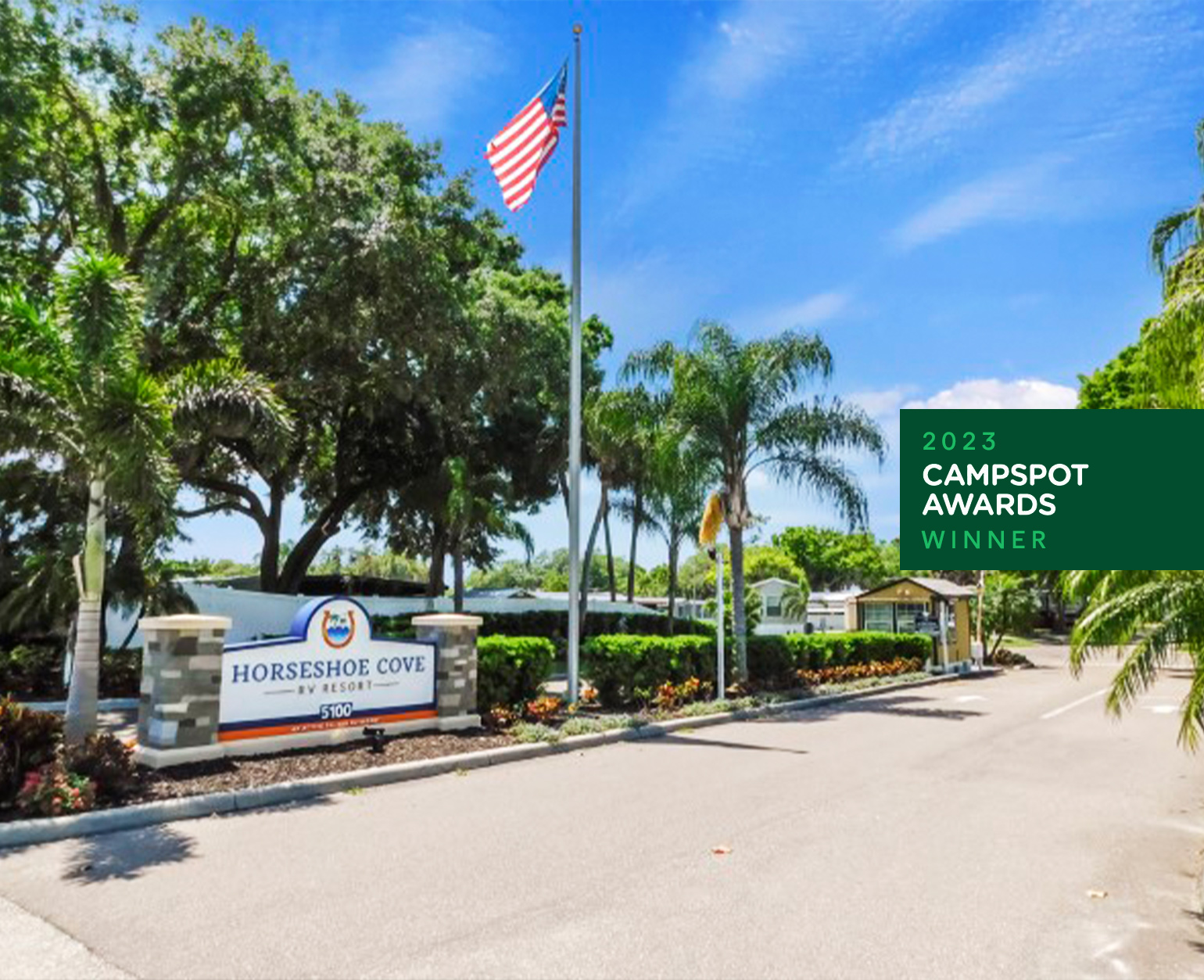 Horseshoe Cove RV Resort with full hookup sites near Bradenton