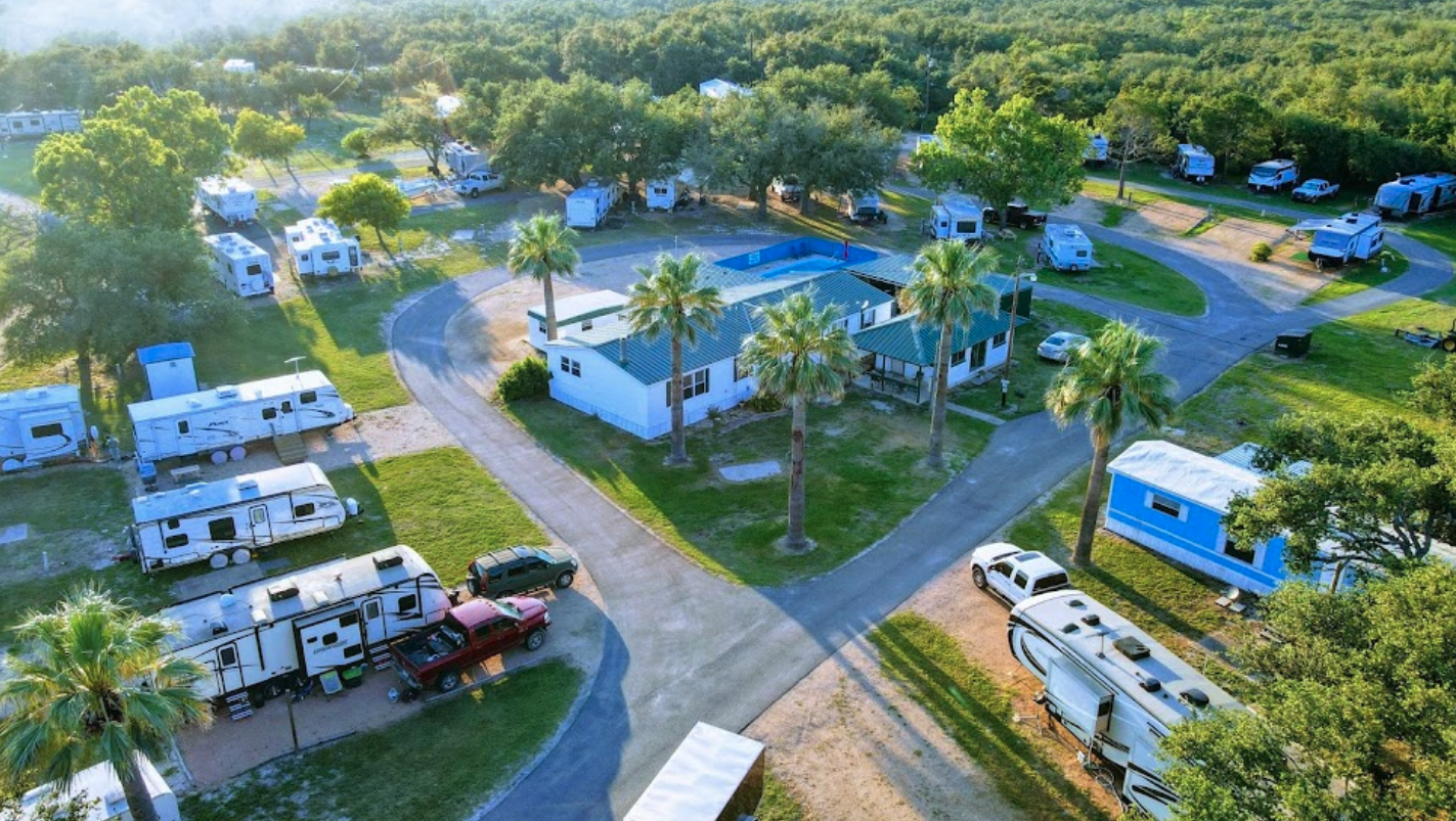 Quiet One RV Park à Rockport Texas cadre côtier