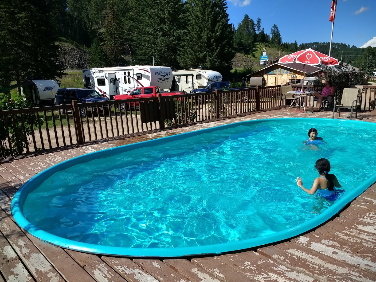 Fish N Fry Recreation campground with RV sites surrounded by Black Hills pine trees