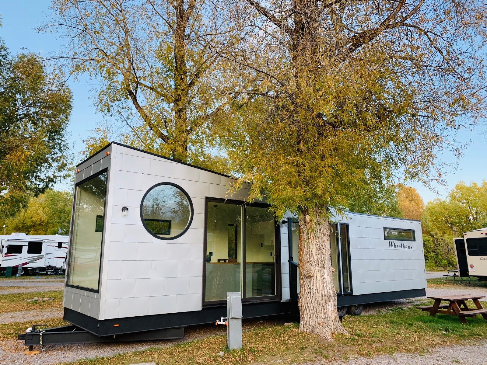 Jackson Hole Campground with Teton mountain views