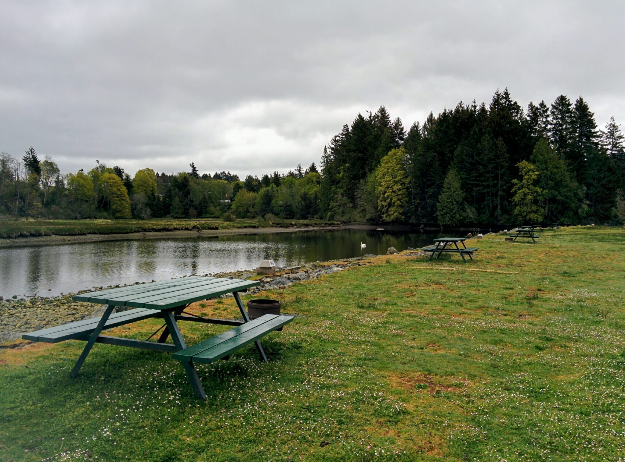 Pull-through RV sites at Sooke River Campground