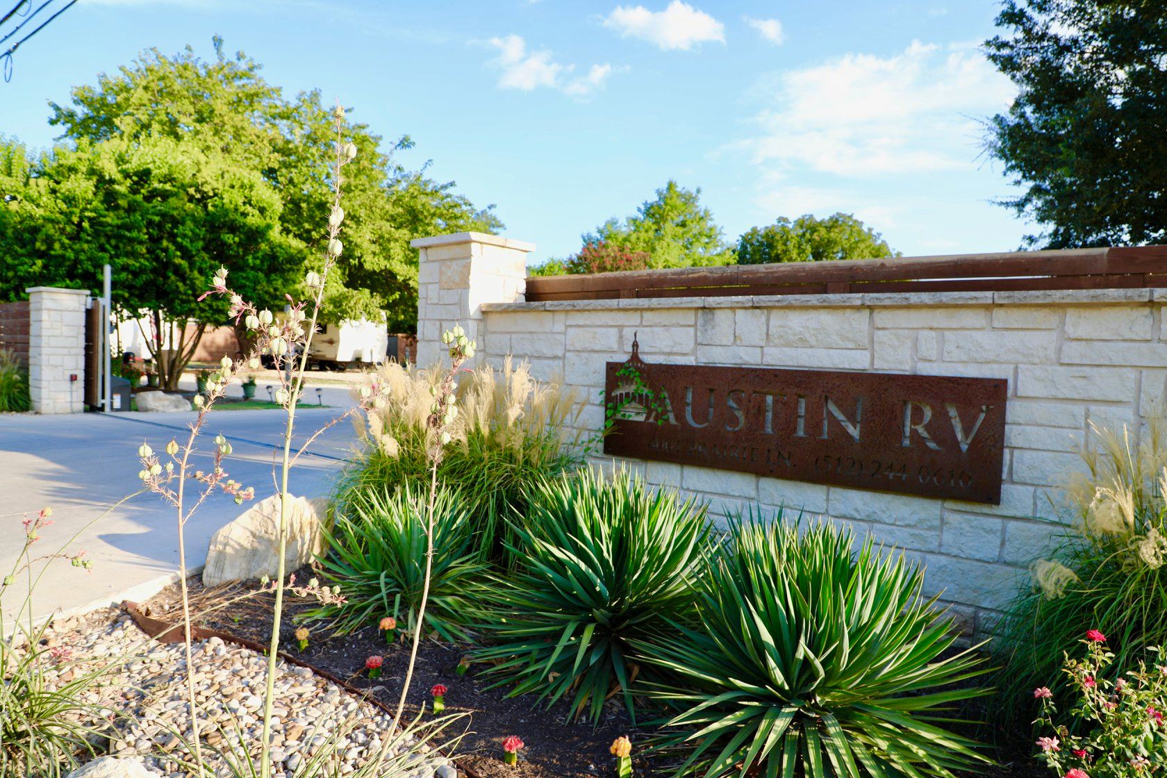 Austin RV Park entrance