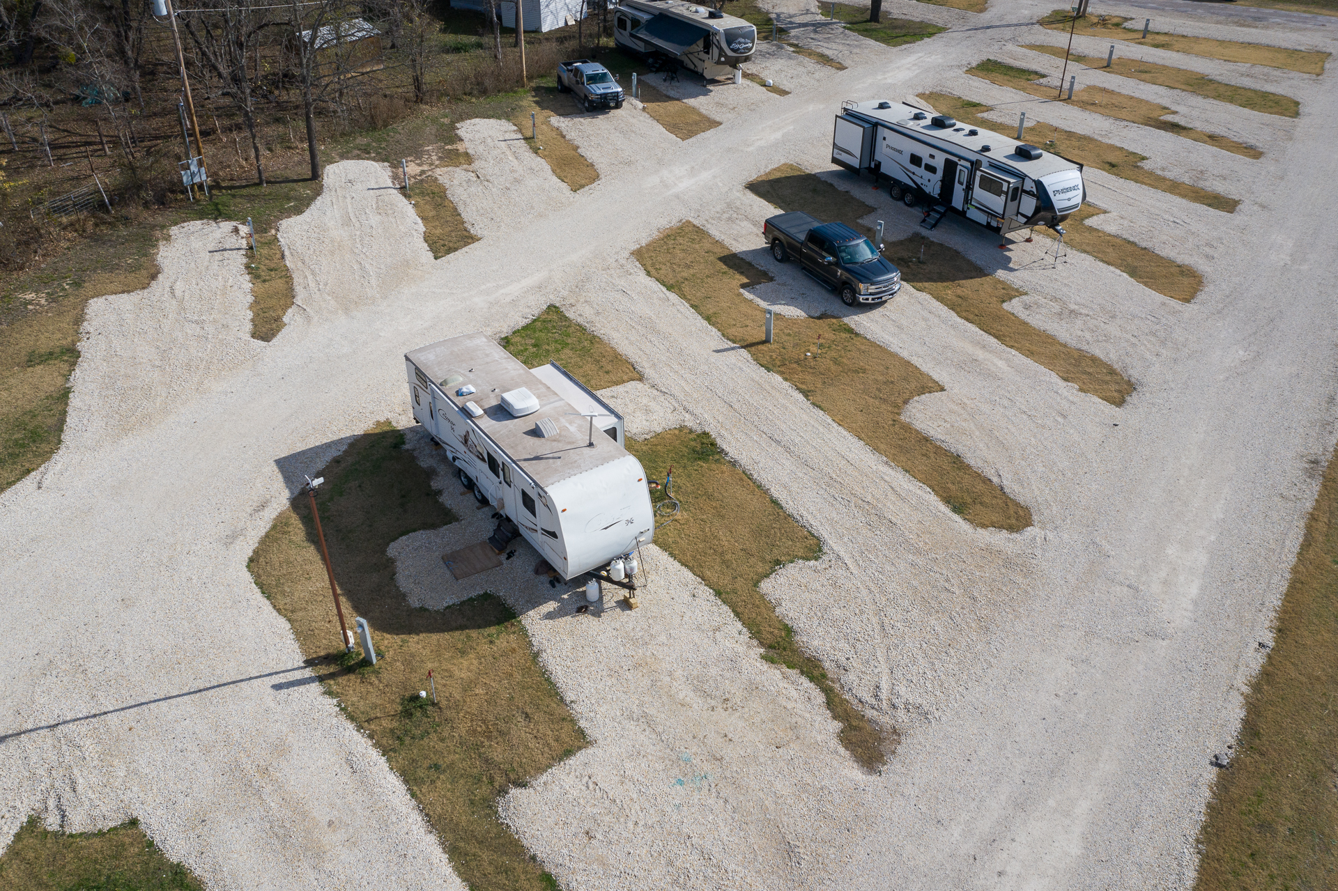 Spacious RV sites at Hackberry Acres