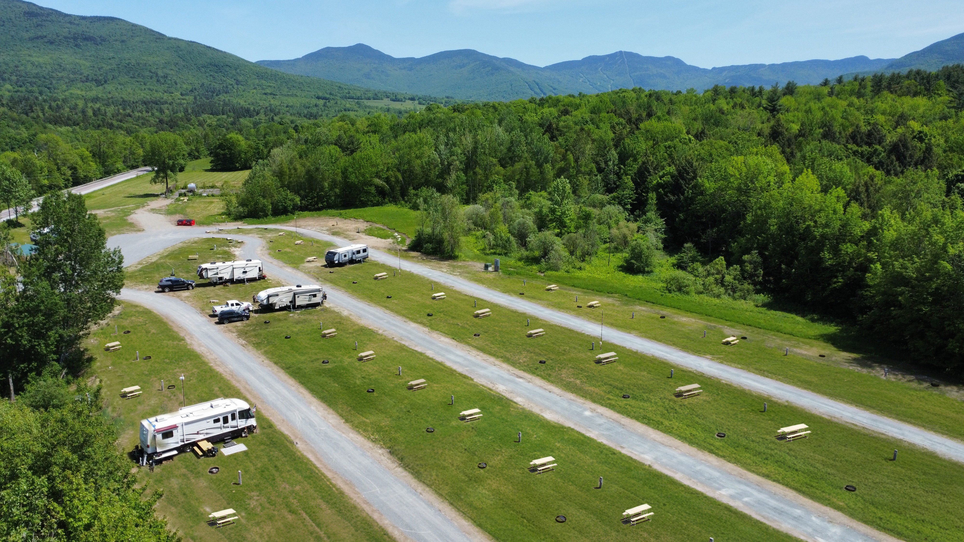 Smugglers Notch RV Village mountain setting RV sites