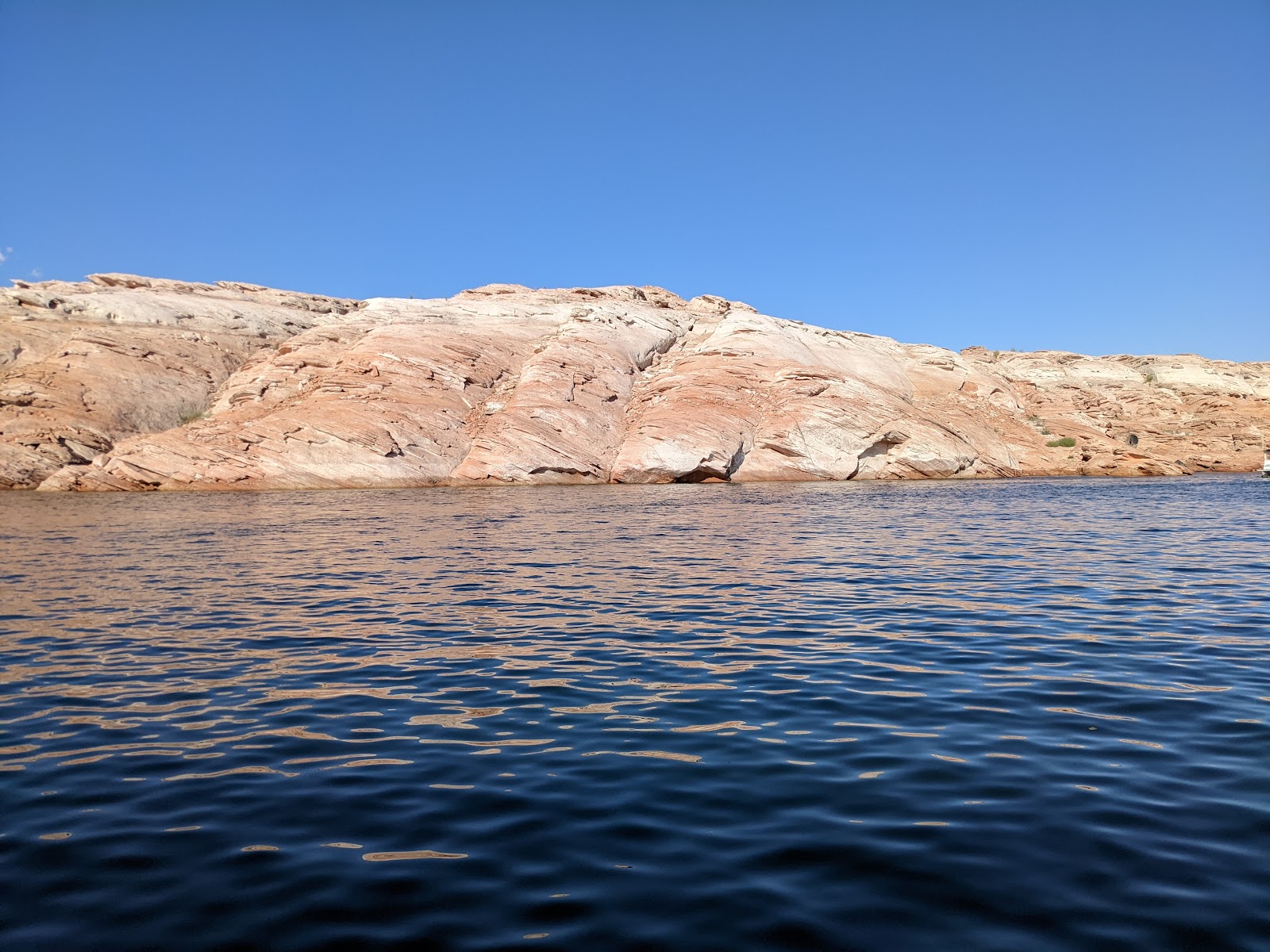 Antelope Point RV Park pull-through site with lake views