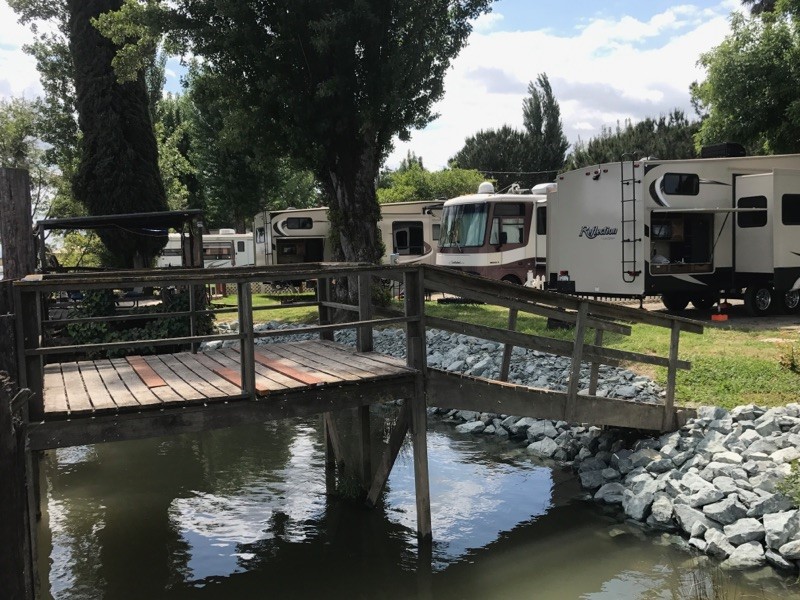 Snug Harbor RV Park waterfront location on Sacramento Delta