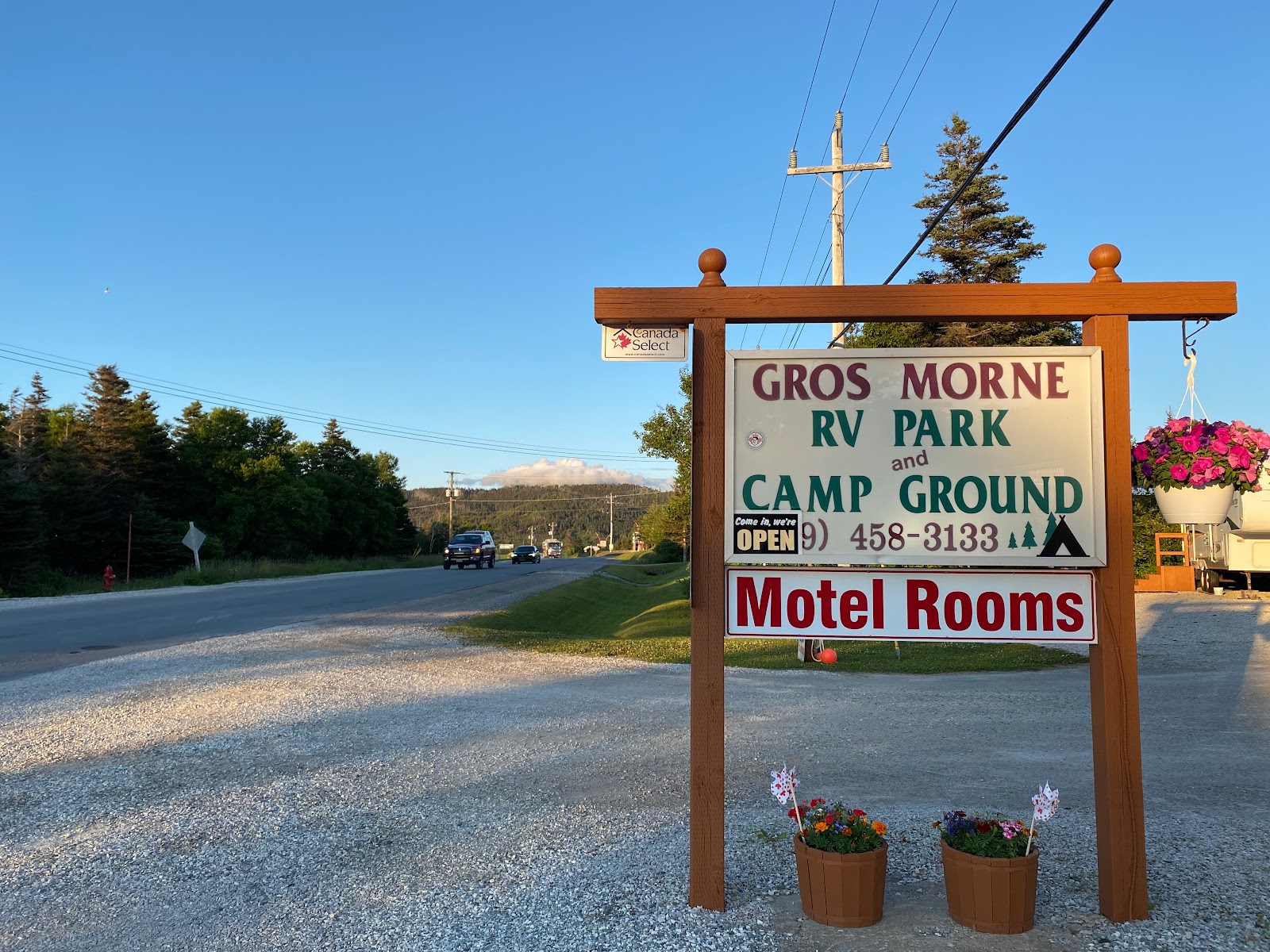 Gros Morne RV Campground with mountain views and RV sites