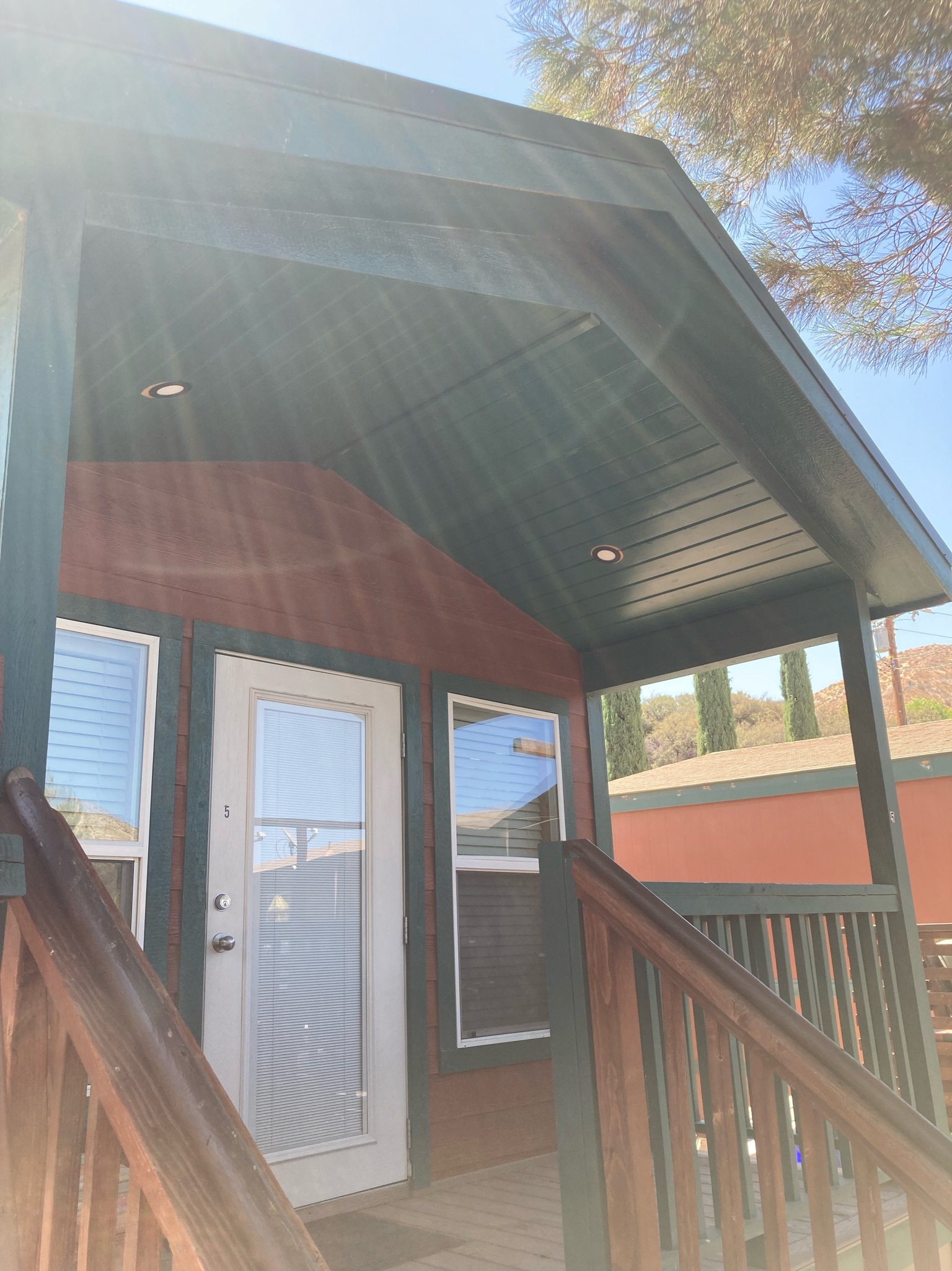 Los Angeles RV Resort with pool and desert landscape