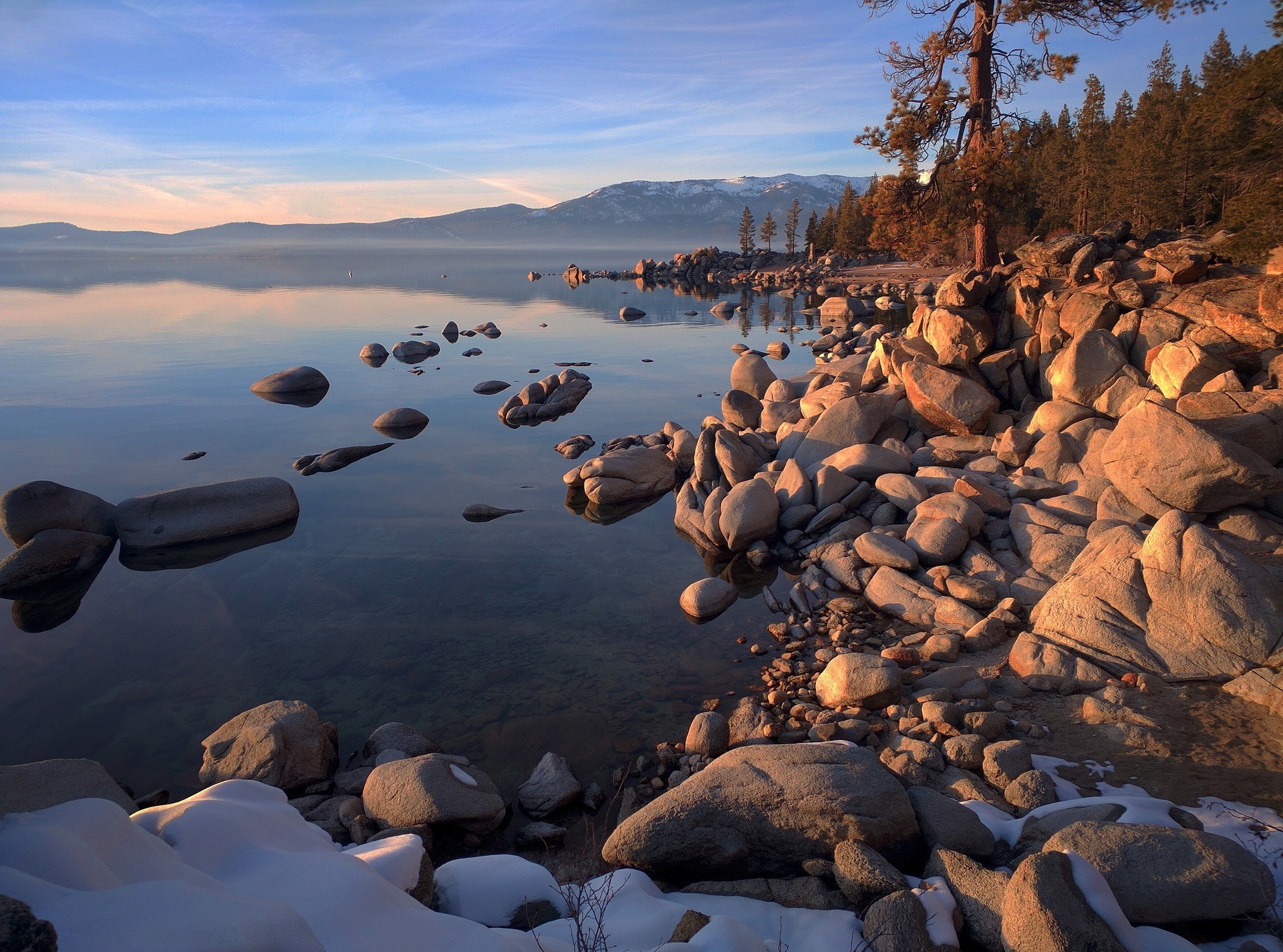 Lake Tahoe KOA showing direct access to pristine Lake Tahoe waters
