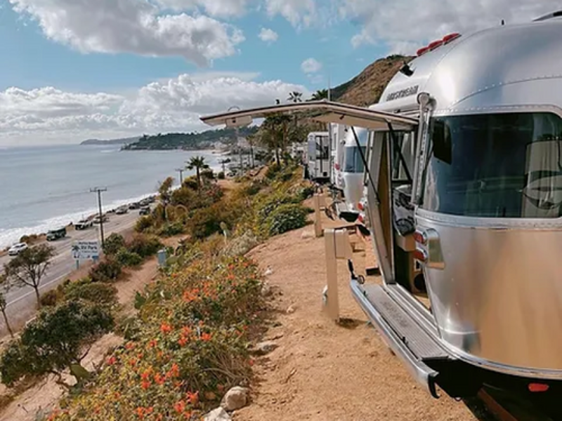 Malibu Beach RV Park pull-through sites with ocean views