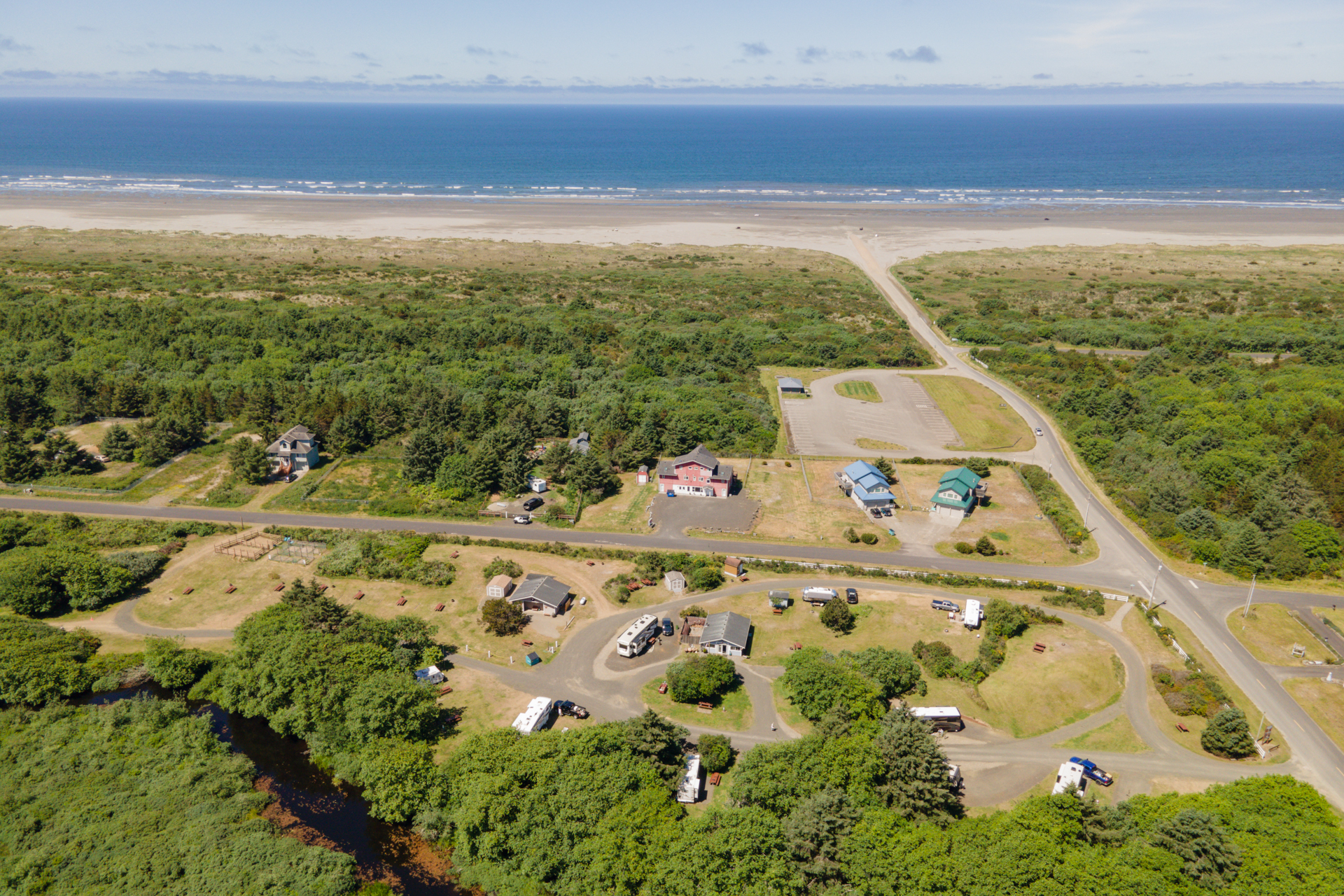 Pull-through RV sites at Screamin Eagle