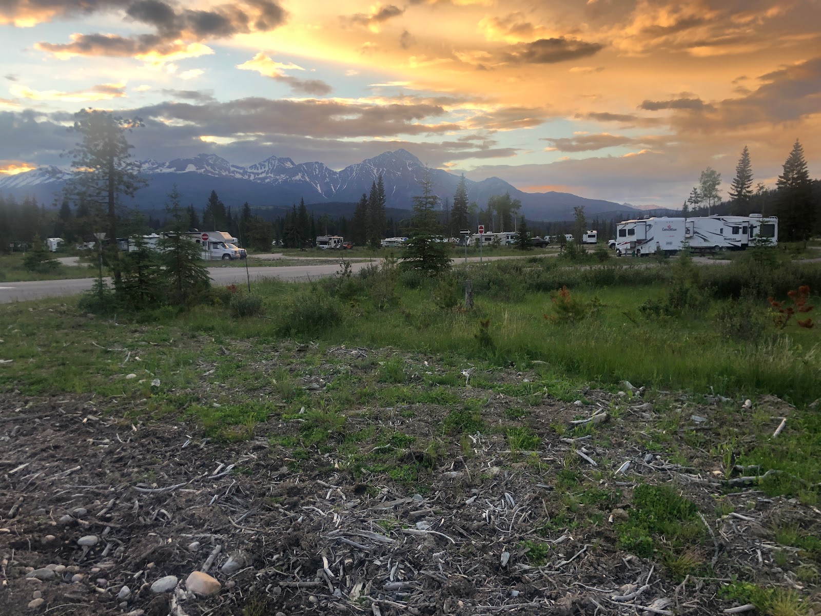 Terrain de camping Whistlers au parc national Jasper